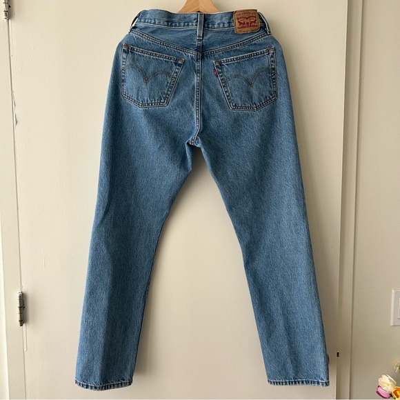Levi’s 501 Straight Leg Jeans Blue Denim W28 L30 100% Cotton - Picture 1 of 7